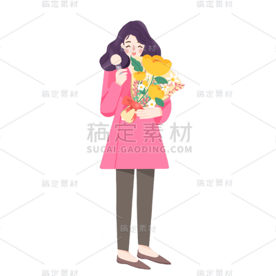 卡通感母亲节元素贴纸