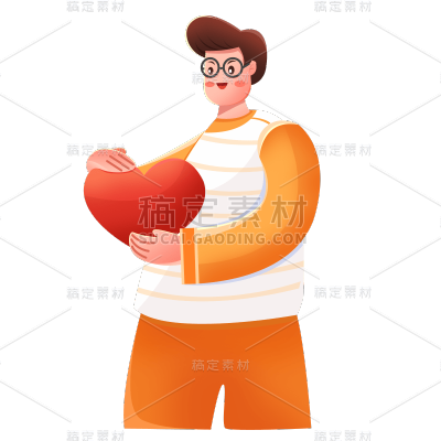 卡通感金融行业人物元素