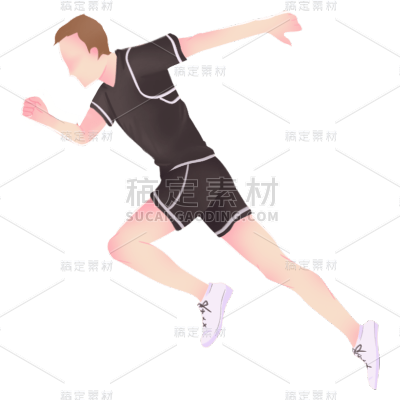 卡通感文体娱乐男人元素 