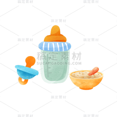卡通感婴儿用品元素贴纸
