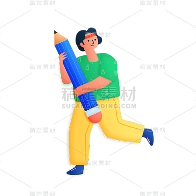 卡通感教育行人物元素