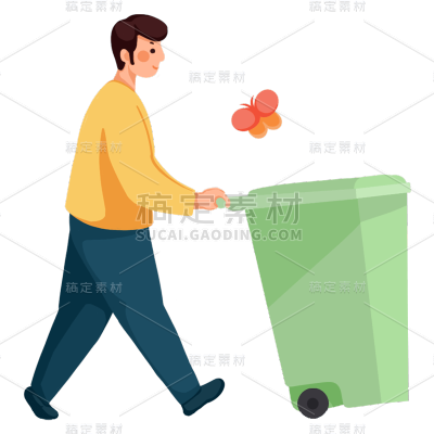 卡通感学雷锋日男性元素贴纸