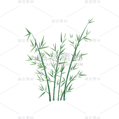 卡通感端午节竹子元素贴纸