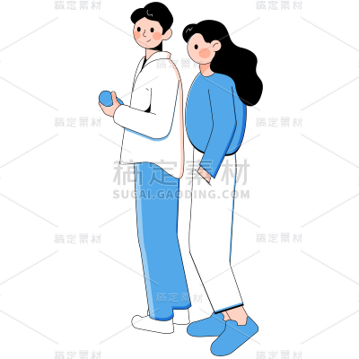 卡通感文体娱乐人情侣元素 