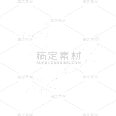 插画白鸽元素贴纸