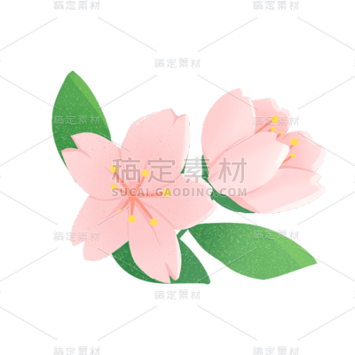 卡通感父亲节郁金香元素贴纸