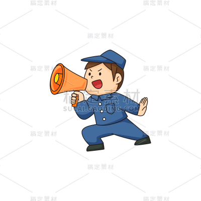卡通感劳动节男生元素贴纸
