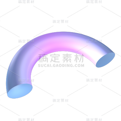 C4D-3D立体几何渐变装饰元素贴纸1