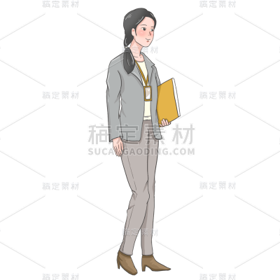 卡通感劳动节女人元素贴纸
