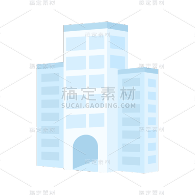 卡通感高楼元素