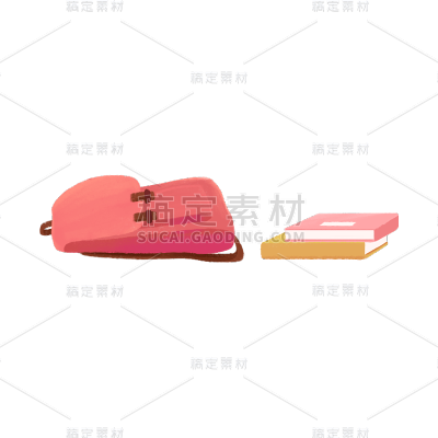 卡通感书包元素贴纸
