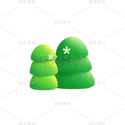 卡通感教育培训树元素贴纸