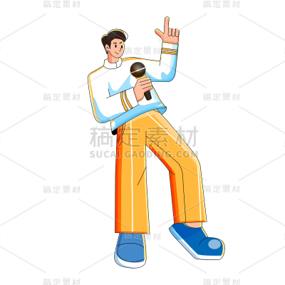 卡通感教育培训男人元素贴纸