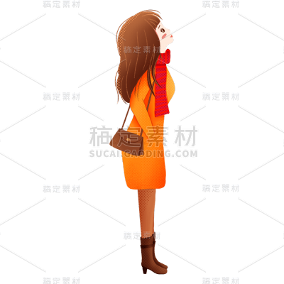 文艺情人节女性元素贴纸