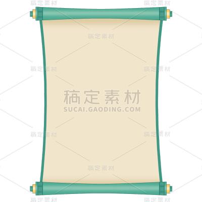 卡通感教育培训卷轴元素