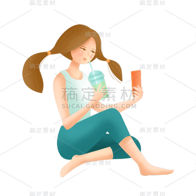 卡通感金融行业人物元素