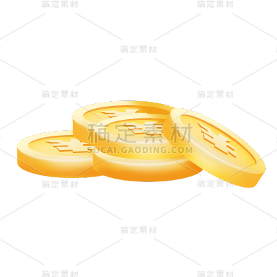 卡通感金融金币元素
