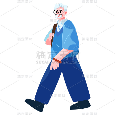 卡通感金融男人元素