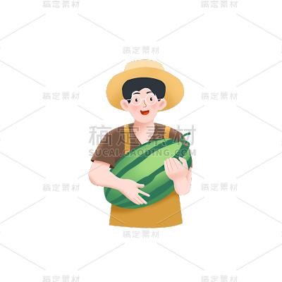 卡通感劳动节男性元素贴纸