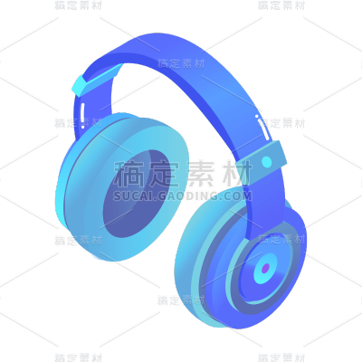 卡通感3D元素耳机元素