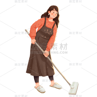 文艺小年女性元素贴纸