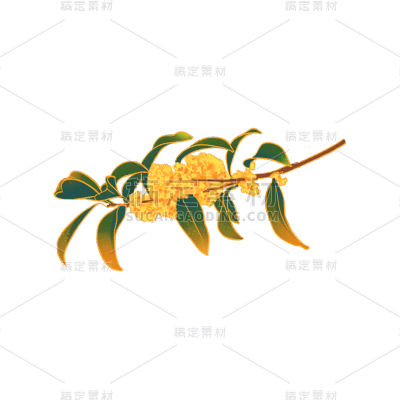 中秋节八月十五中国风桂花元素