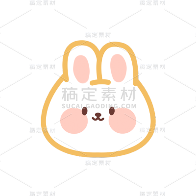 可爱兔子元素贴纸