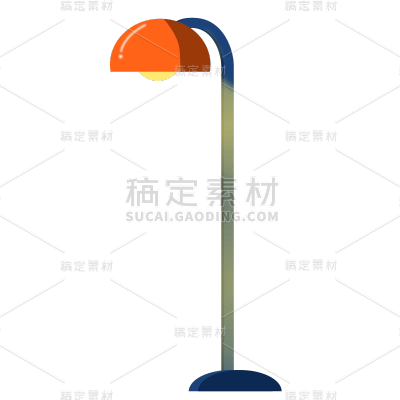 卡通感高考落地灯元素贴纸