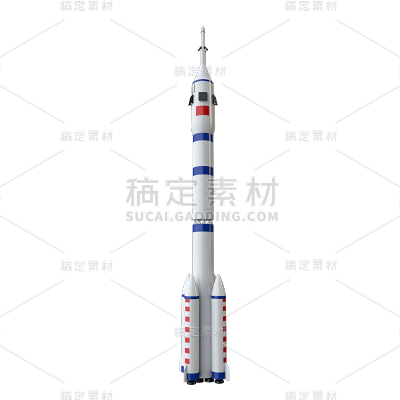 C4D-3D航空航天天文元素-火箭4