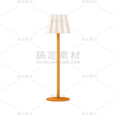 卡通感母亲节落地灯元素贴纸