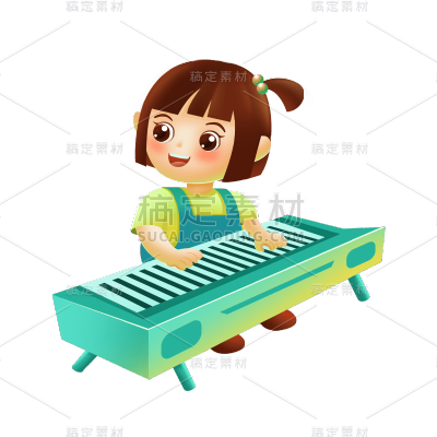 卡通感教育培训女生元素贴纸