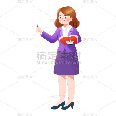 卡通感教育培训人物元素