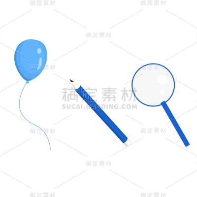 卡通感气球元素