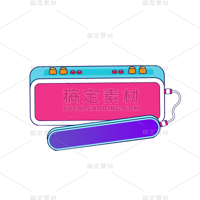 卡通感愚人节灯牌元素贴纸 