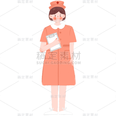 卡通感妇女节护士元素贴纸