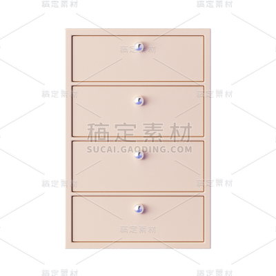卡通感3D元素柜子元素