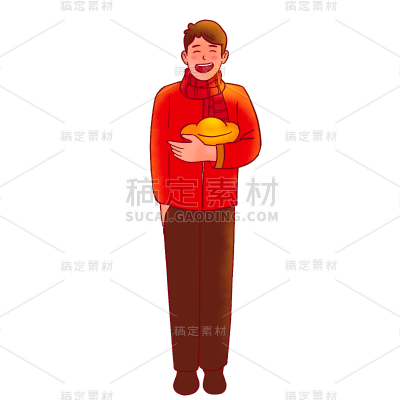 中国风春节男性元素贴纸