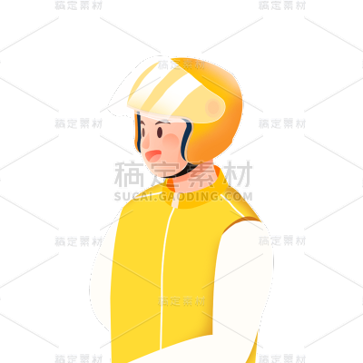 卡通感劳动节男人元素贴纸