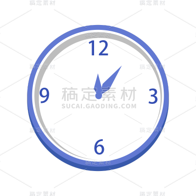 卡通感教育培训时钟元素