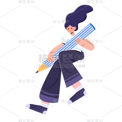 插画人物元素贴纸
