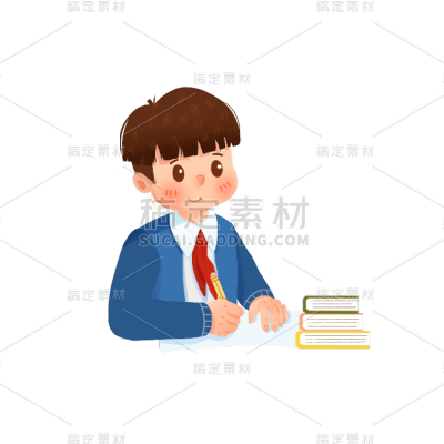 卡通感教育培训学生元素贴纸