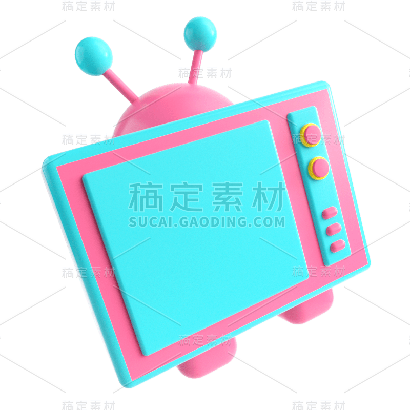 3D-家居生活C4D-电视机