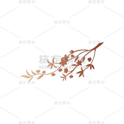 中秋节八月十五月植物元素素材