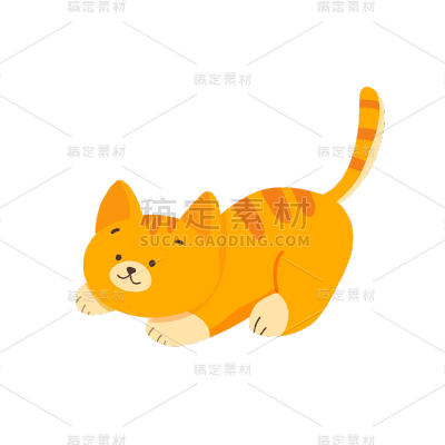 卡通风动物猫氛围元素