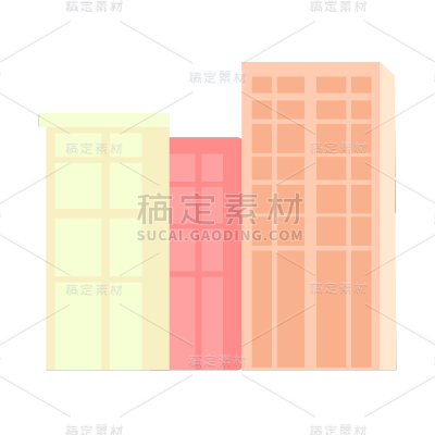 卡通感教育培训高楼元素