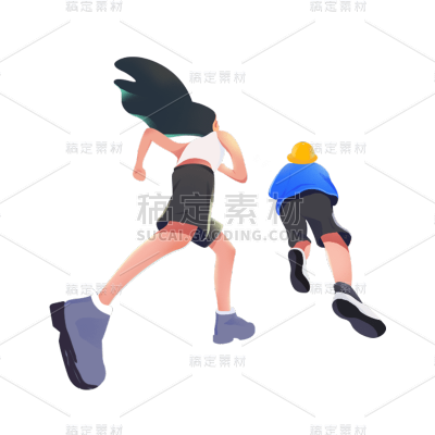 卡通感金融行业人物元素