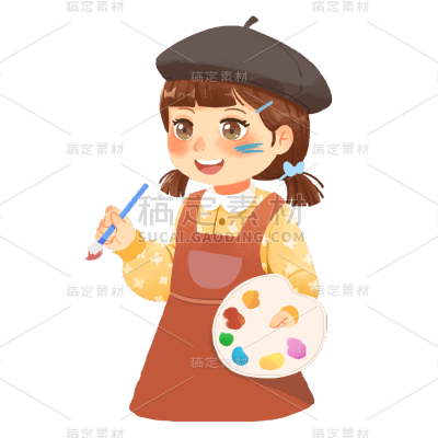 卡通感教育行人物元素