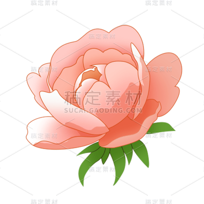可爱清新花卉插画元素贴纸
