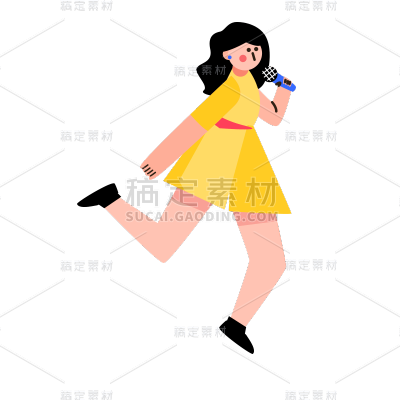 卡通感母亲节女人元素贴纸