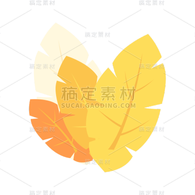 卡通感植物叶子元素